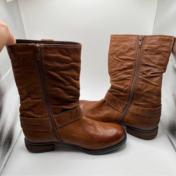 NWOB Josef Seibel Sanja 14 Cognac Womens Leather Knee High Boots size 36 US5-5.5 - Picture 10 of 14